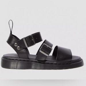 DR MARTEN GRYPHON BRANDO LEATHER GLADIATOR SANDALS